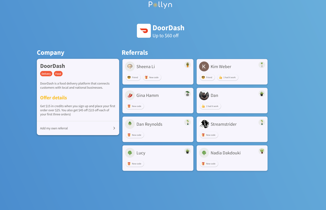 Desktop collect referral